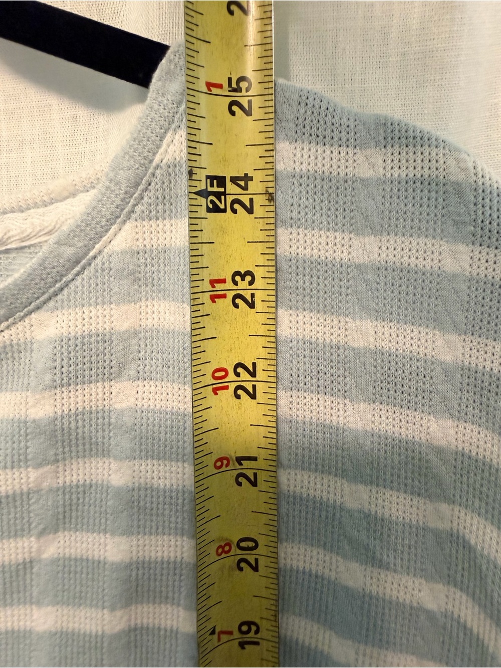 croft & barrow Light Blue and White Striped Long-Sleeve Crewneck - Picture 9 of 10